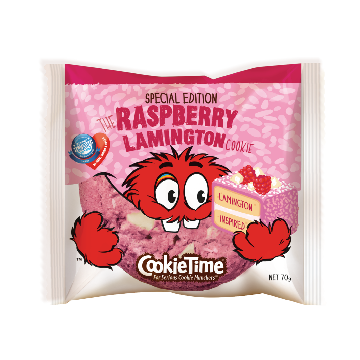 The Special Edition Raspberry Lamington Cookie by Cookie Time