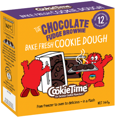 Cookie Time Bake Fresh Cookie Dough Chocolate Fudge Brownie