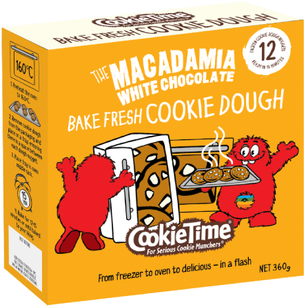 Cookie Time Bake Fresh Cookie Dough Macadamia White Chocolate