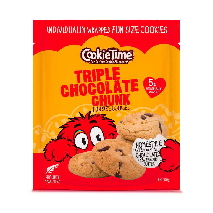 Cookie Time Triple Chocolate Chunk - 7 piece pouch